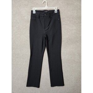 GOOD AMERICAN Compression Shine Good Waist Pants Womens 4 27 Black Stretch